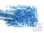 Size 6-0 Seed Beads - Colour Lined Clear with Blue